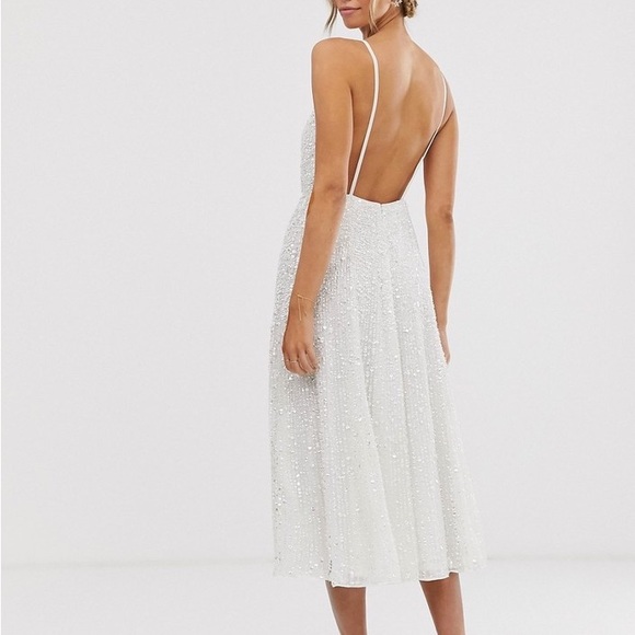 ASOS EDITION embellished cami midi wedding dress - Picture 3 of 5